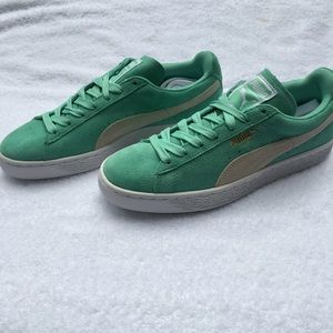 PUMA Suede Classic Holiday (Mint) / White Sneakers